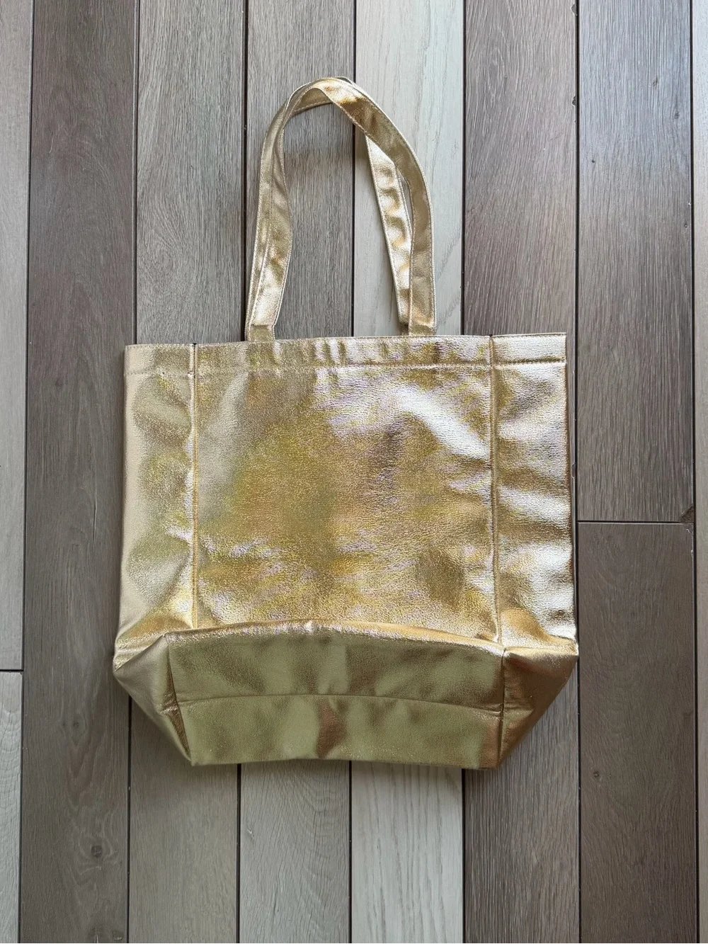 Marc Jacobs Fragrances Gold Metallic Tote Bag